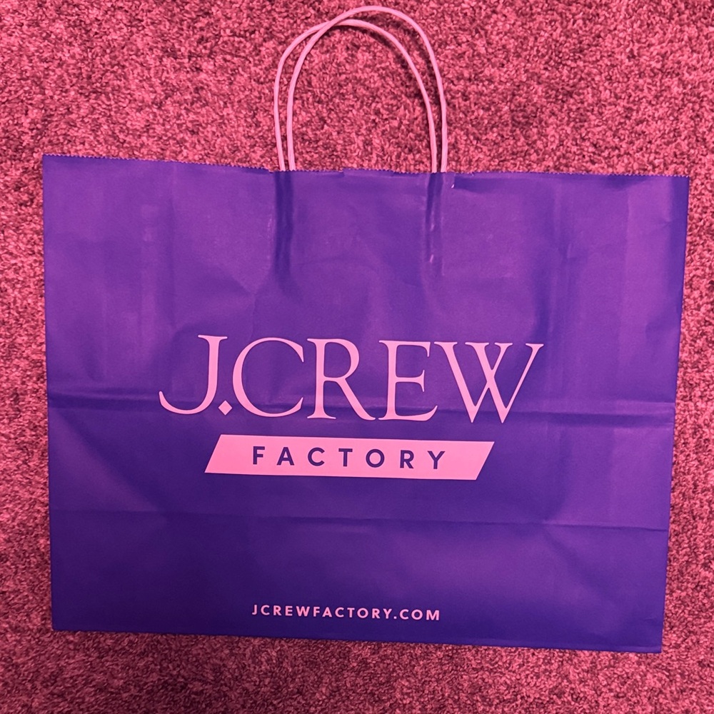 J. Crew Factory Purple Shopping Bag